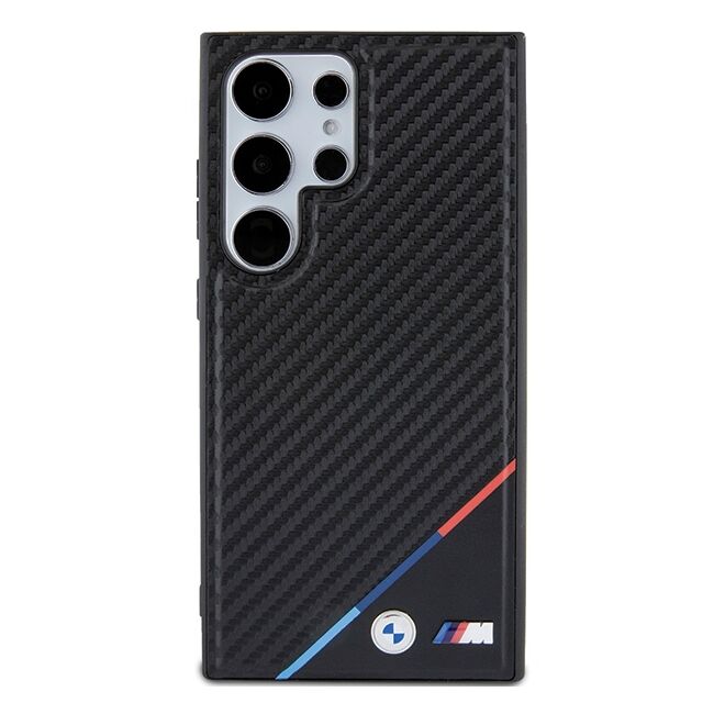 Husa premium pentru  Samsung Galaxy S24 Ultra compatibila MagSafe BMW Signature - Negru denim