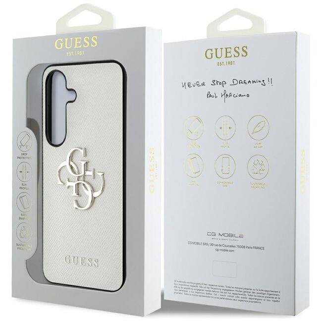 Husa premium pentru  Samsung Galaxy S25 Guess Elegance Series - Bej