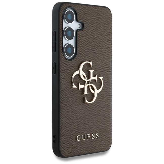 Husa premium pentru  Samsung Galaxy S25 Guess Elegance Series - Maro