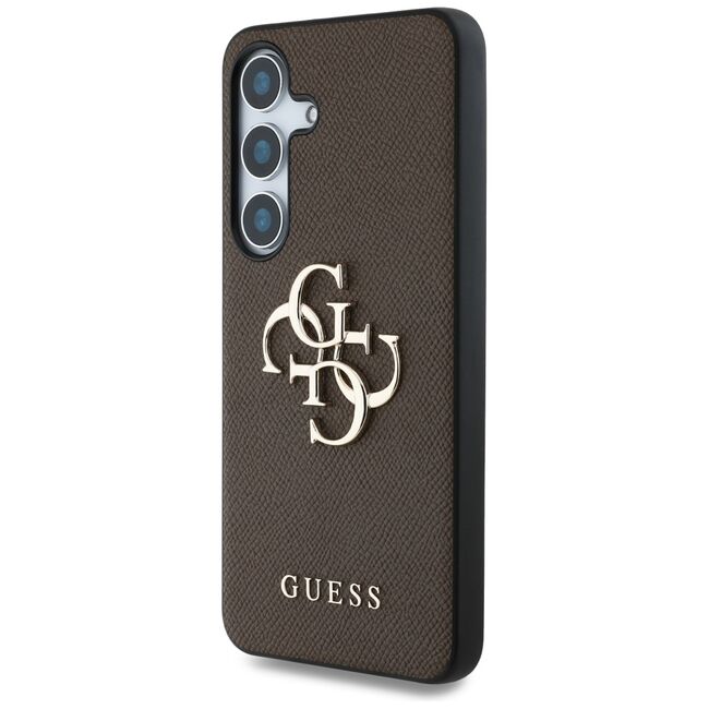 Husa premium pentru  Samsung Galaxy S25 Guess Elegance Series - Maro