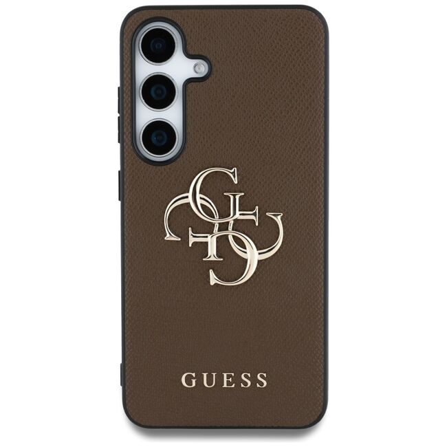 Husa premium pentru  Samsung Galaxy S25 Guess Elegance Series - Maro