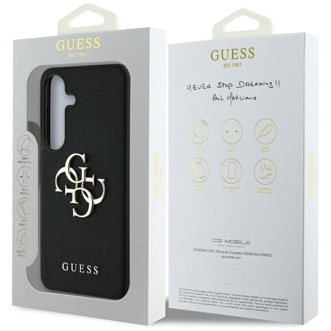 Husa premium pentru  Samsung Galaxy S25 Guess Elegance Series - Negru