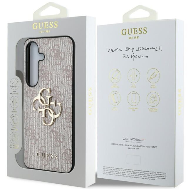 Husa premium pentru  Samsung Galaxy S25 Guess Elegance Series - Roz inchis