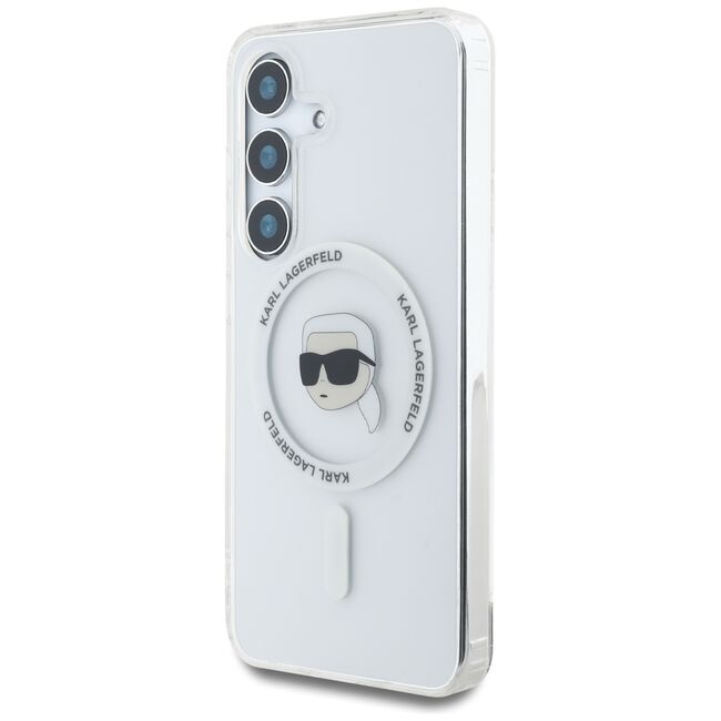 Husa premium pentru  Samsung Galaxy S25 Karl Lagerfeld compatibila Magsafe - Clear