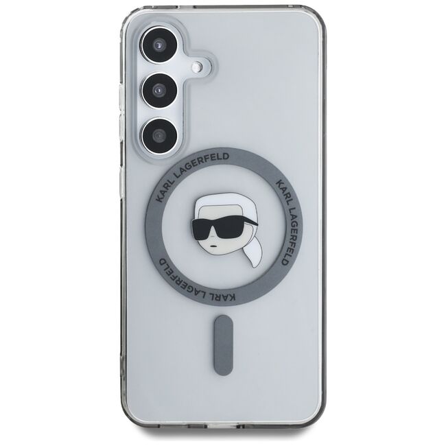 Husa premium pentru  Samsung Galaxy S25 Karl Lagerfeld compatibila Magsafe - Transparent