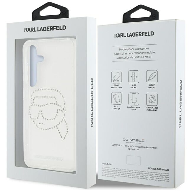 Husa premium pentru  Samsung Galaxy S25 Karl Lagerfeld superior quality - Alb