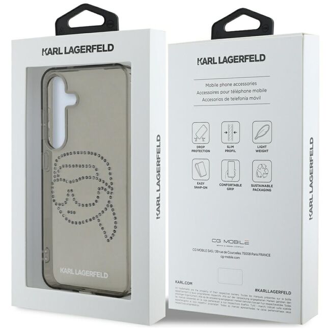 Husa premium pentru  Samsung Galaxy S25 Karl Lagerfeld superior quality - Gri inchis