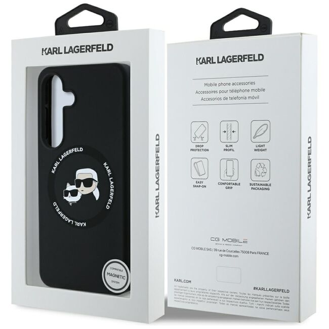 Husa premium pentru  Samsung Galaxy S25 Karl Lagerfeld superior quality - Negru denim