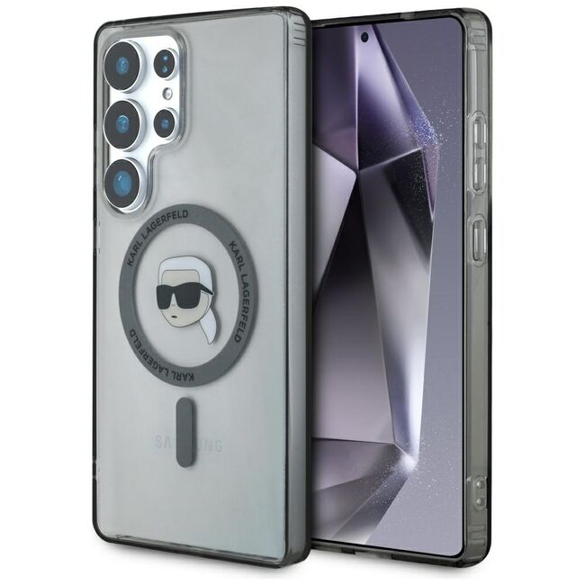 Husa premium pentru  Samsung Galaxy S25 Ultra Karl Lagerfeld compatibila Magsafe - Argintiu