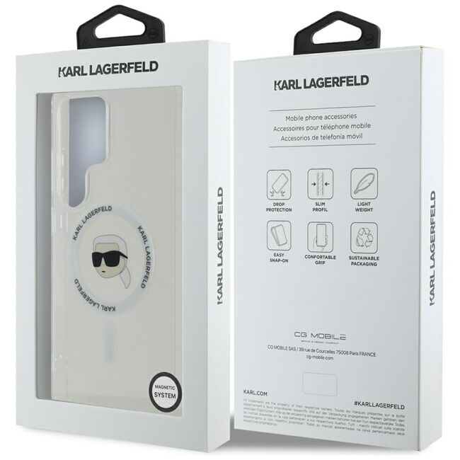Husa premium pentru  Samsung Galaxy S25 Ultra Karl Lagerfeld compatibila Magsafe - Clear
