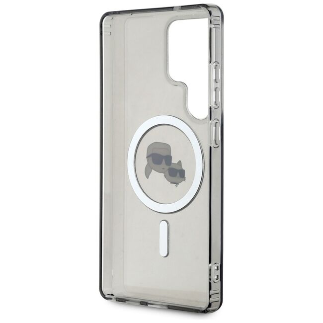 Husa premium pentru  Samsung Galaxy S25 Ultra Karl Lagerfeld compatibila Magsafe - Gri deschis