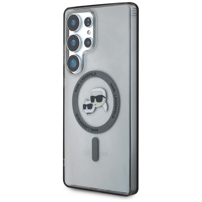 Husa premium pentru  Samsung Galaxy S25 Ultra Karl Lagerfeld compatibila Magsafe - Gri deschis