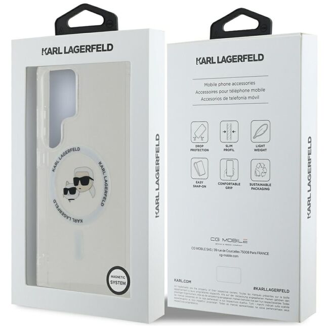 Husa premium pentru  Samsung Galaxy S25 Ultra Karl Lagerfeld compatibila Magsafe - Transparent