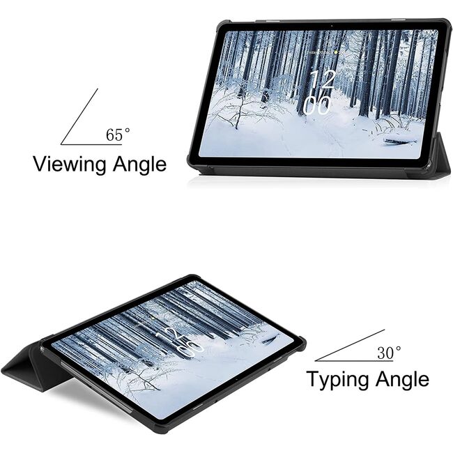 Husa Nokia T21 10.4 inch, ProCase Lightweight Slim, trifold de tip stand, negru