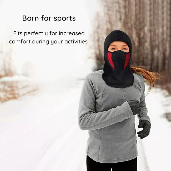 Cagula tactica, masca protectie Ninja Tactical Breathable Mouth Guard, Soft Polyester Fiber, negru