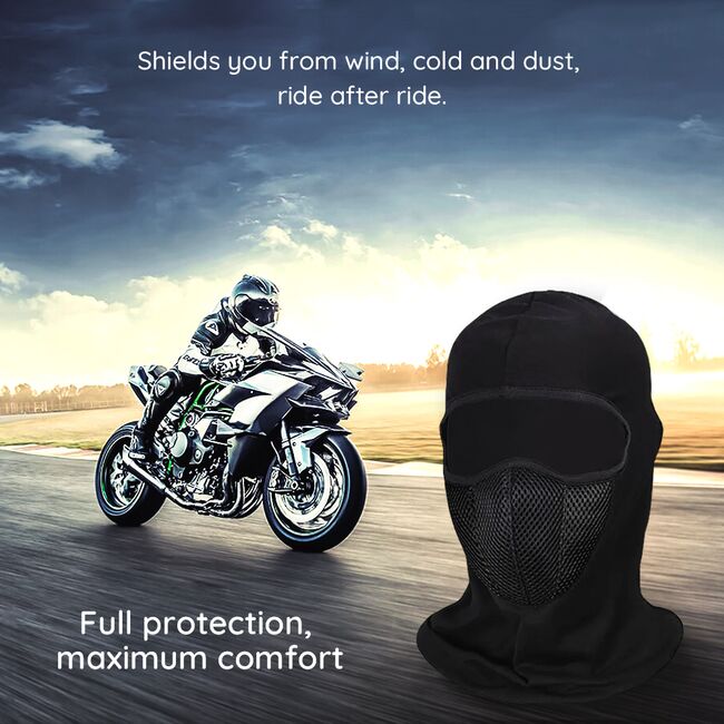 Cagula tactica, masca protectie Ninja Tactical Breathable Mouth Guard, Soft Polyester Fiber, negru