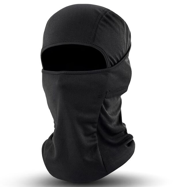 Cagula moto de iarna, fular barbati Techsuit, negru