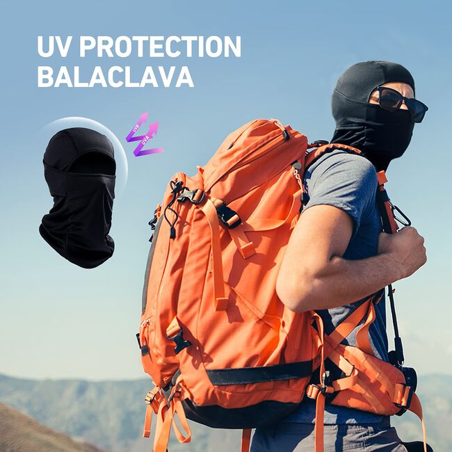 Cagula moto de iarna, fular barbati Techsuit, negru