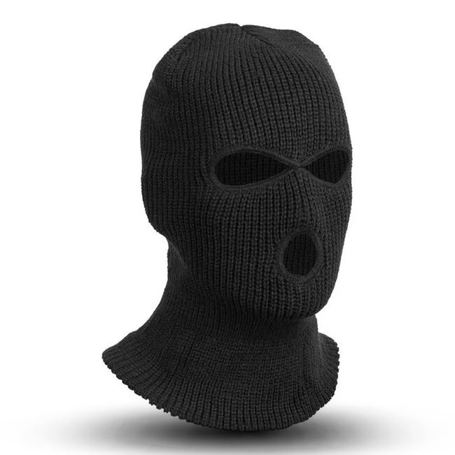 Cagula balaclava cu 3 gauri pentru ski neagra unisex Techsuit