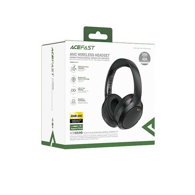 Casti Wireless Bluetooth 5.3, IPX4, Hi-Fi, Acefast, negru