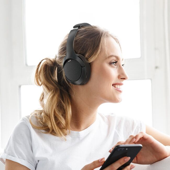 Casti Wireless Bluetooth 5.3, IPX4, Hi-Fi, Acefast H6, alb