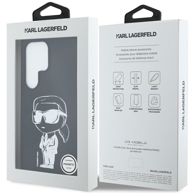 Husa premium pentru  Samsung Galaxy S25 Ultra Karl Lagerfeld compatibila Magsafe - Negru