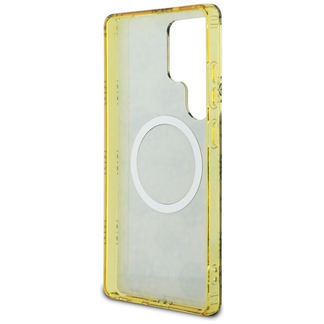 Husa premium pentru  Samsung Galaxy S25 Ultra compatibila MagSafe Guess Luxury Series - Maro deschis