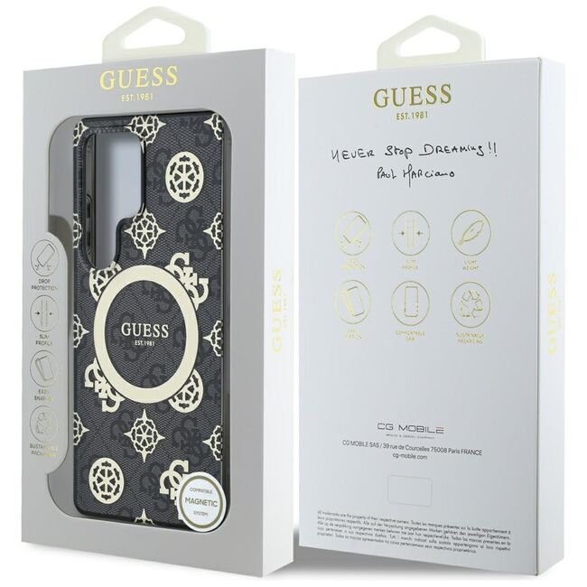 Husa premium pentru  Samsung Galaxy S25 Ultra compatibila MagSafe Guess Luxury Series - Negru darth vader