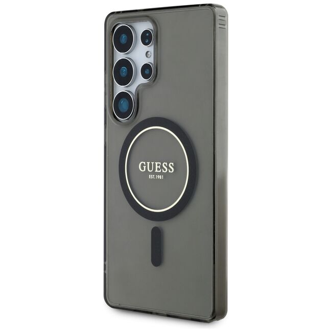 Husa premium pentru  Samsung Galaxy S25 Ultra compatibila MagSafe Guess Luxury Series - Negru denim