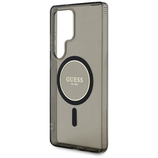 Husa premium pentru  Samsung Galaxy S25 Ultra compatibila MagSafe Guess Luxury Series - Negru denim