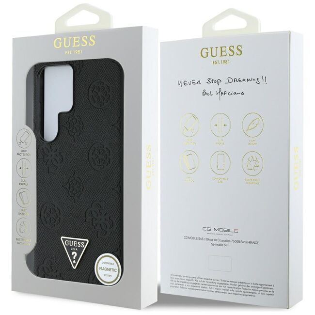 Husa premium pentru  Samsung Galaxy S25 Ultra compatibila MagSafe Guess Luxury Series - Negru