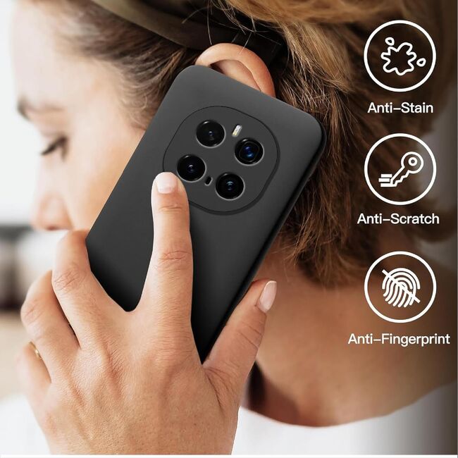 Husa pentru Honor Magic 7 Pro Liquid Silicone, subțire, captusita cu microfibra, anti amprentă, protectie cameră foto, Albastru
