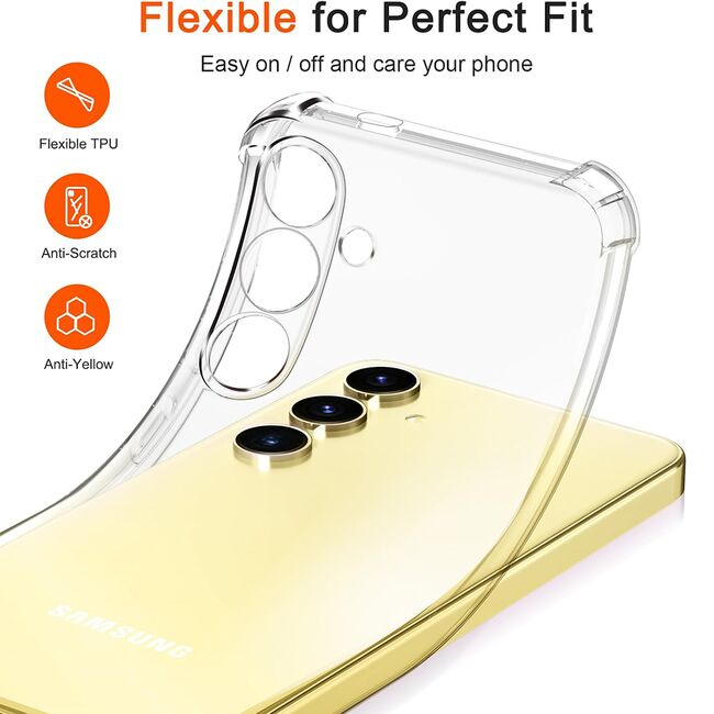 Husa pentru Samsung Galaxy S24 Plus Anti Shock 1.3mm Reinforced 4 corners (transparent)