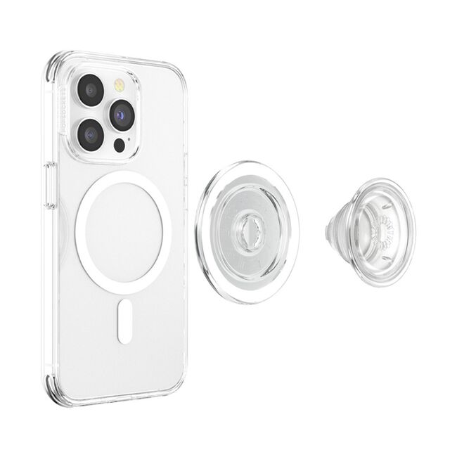 Popsockets original, suport cu functii multiple, Magnetic MagSafe Clear