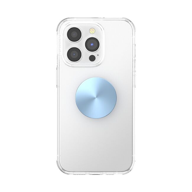Popsockets original, suport cu functii multiple, Aluminum Blue Sigh