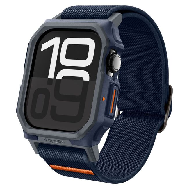 Husa pentru Apple Watch 10 46mm + Curea - Spigen Lite Fit "Pro" - Navy Blue