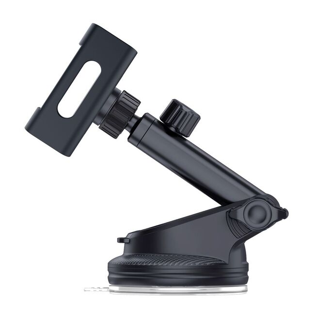 Suport auto pentru tableta 7 -  11 inch, cu prindere pe parbriz sau bord, brat telescopic ajustabil, rotire 360, negru
