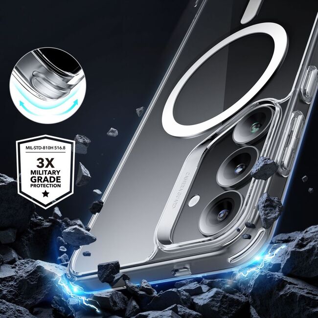 Husa premium pentru  Samsung Galaxy S25+ compatibila MagSafe ESR - Classic Hybrid HaloLock - Transparent