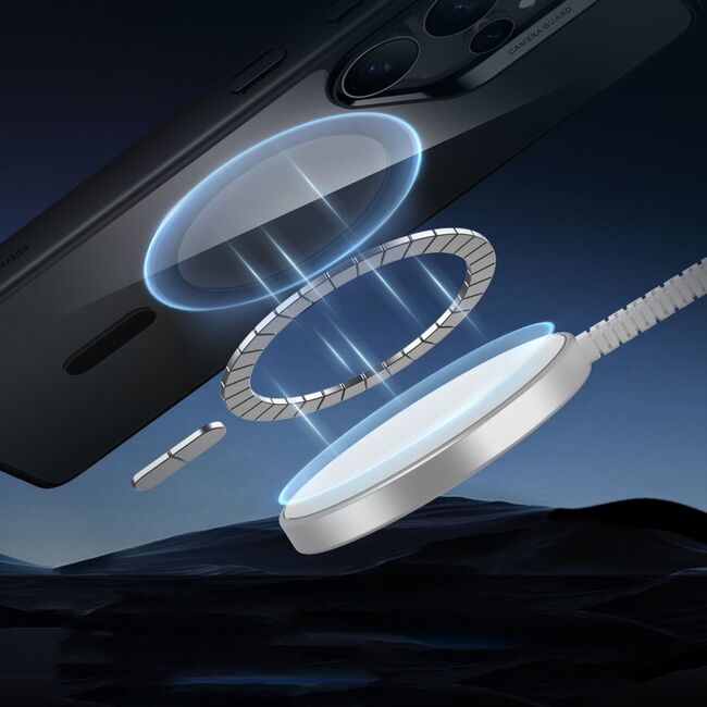 Husa premium pentru  Samsung Galaxy S25 Ultra compatibila MagSafe ESR - Classic Hybrid HaloLock - Transparent negru