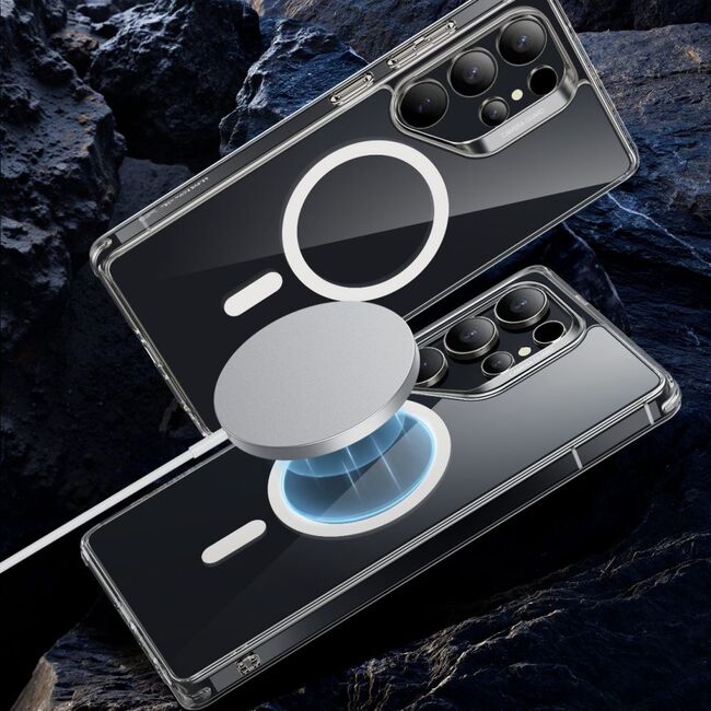 Husa premium pentru  Samsung Galaxy S25 Ultra compatibila MagSafe ESR - Classic Hybrid HaloLock - Transparent