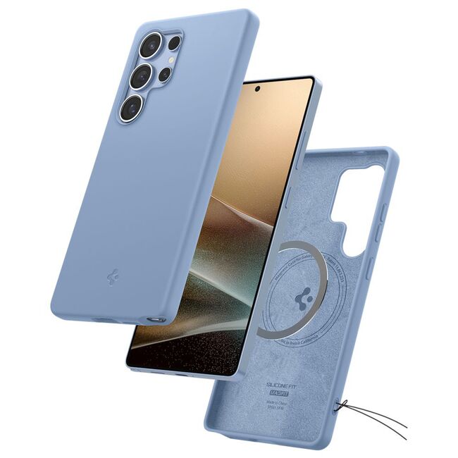 Husa pentru  Samsung Galaxy S25 Ultra Spigen - Silicone Fit MagSafe - Albastru deschis