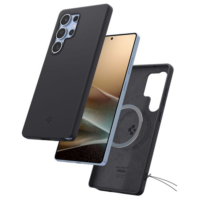 Husa pentru  Samsung Galaxy S25 Ultra Spigen - Silicone Fit MagSafe - Negru
