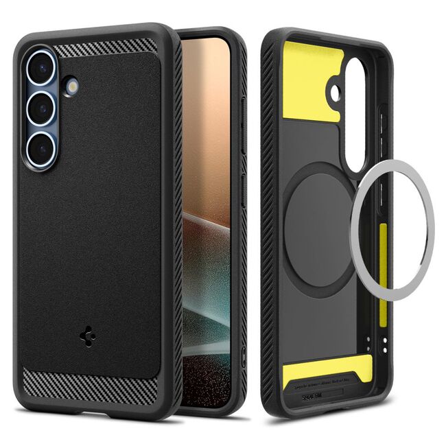 Husa premium pentru  Samsung Galaxy S25+ Spigen - Rugged Armor MagSafe - Negru denim