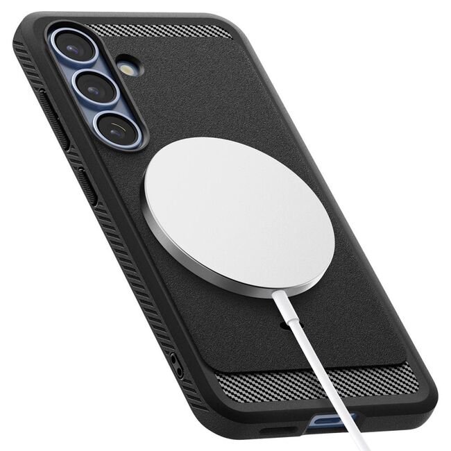 Husa premium pentru  Samsung Galaxy S25+ Spigen - Rugged Armor MagSafe - Negru denim