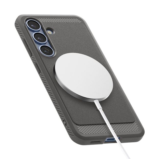Husa premium pentru  Samsung Galaxy S25 Spigen - Rugged Armor MagSafe - Gri