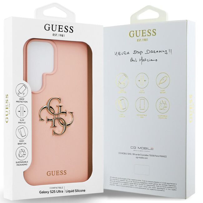 Husa premium pentru  Samsung Galaxy S25 Ultra Guess Elegance Series - Roz