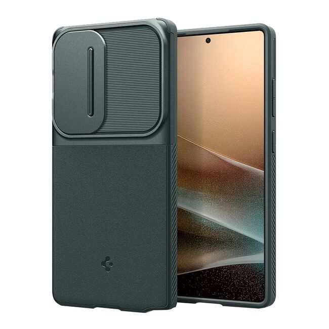 Husa premium pentru  Samsung Galaxy S25 Ultra Spigen - Optik Armor - Verde inchis