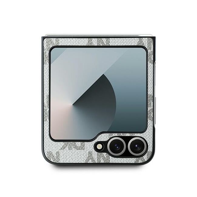 Husa premium pentru  Samsung Galaxy Z Flip 6 DKNY Pattern Energy - Gri deschis