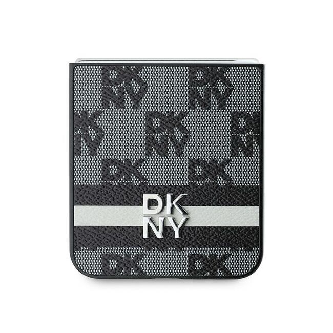 Husa premium pentru  Samsung Galaxy Z Flip 6 DKNY Pattern Energy - Gri