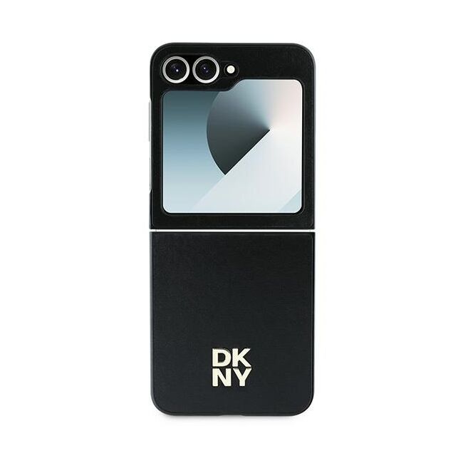 Husa premium pentru  Samsung Galaxy Z Flip 6 DKNY Pattern Energy - Negru mat